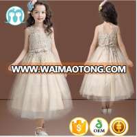 factory price long style princess girls dress flower girls dress kids wedding dresses made in Guangdong