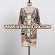 2016 summer dress for mature woman sexy v neck dress batwing sleeve custom design